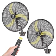 FUGOO 2 Pack 24 Inch Brushless DC Wall Fan, 6000 CFM, Quiet & Energy Saving, Waterproof