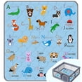thumbnail image 1 of FUGWU Baby Play Mat for Floor, Fits 71x59 Playpen,Machine Washable, Non-Slip & Soft Crawling Mat for Infants(Blue Animal), 1 of 7