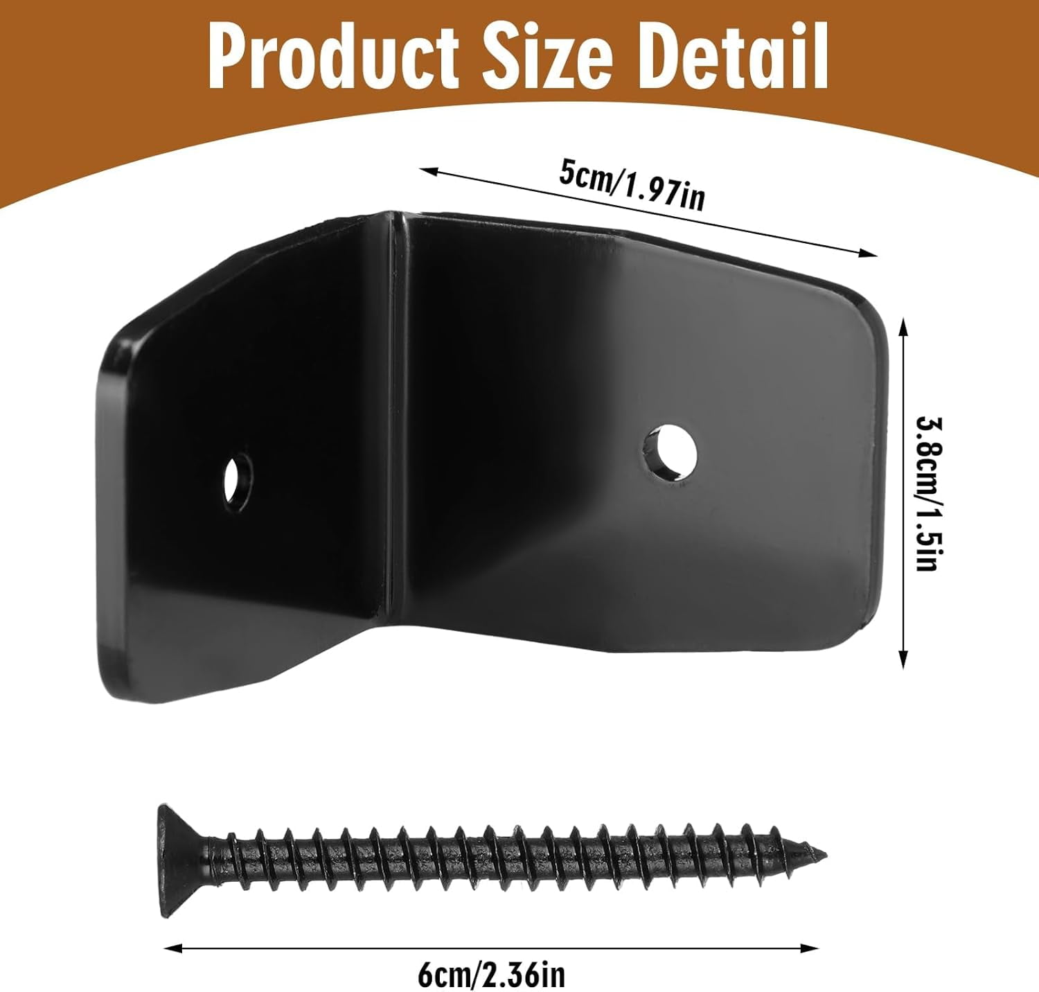 FUGee-12 Pcs Black Pergola Hardware Rafter Clips Galvanized Steel ...