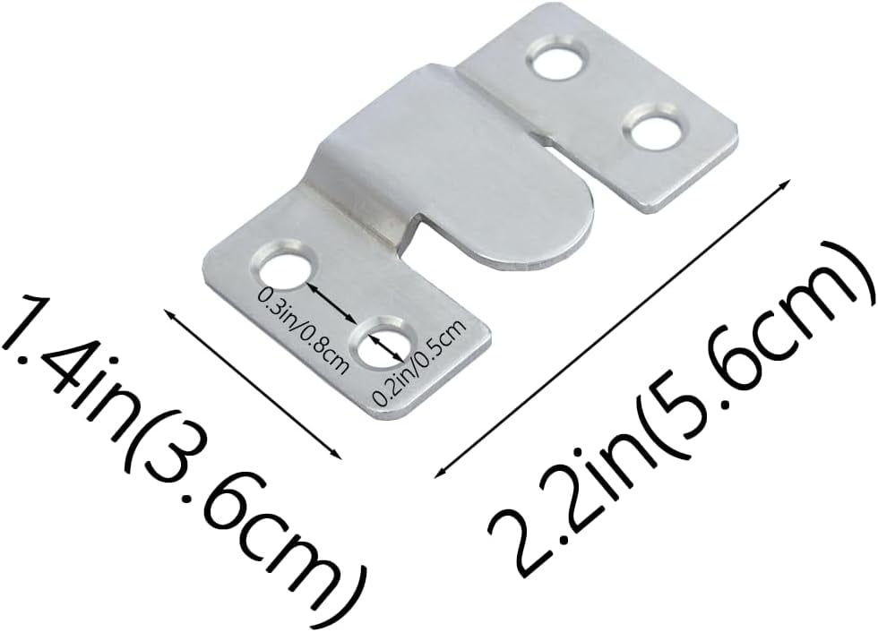 FUGee-4 Pairs Stainless Steel Flush Mount Bracket Interlocking ...