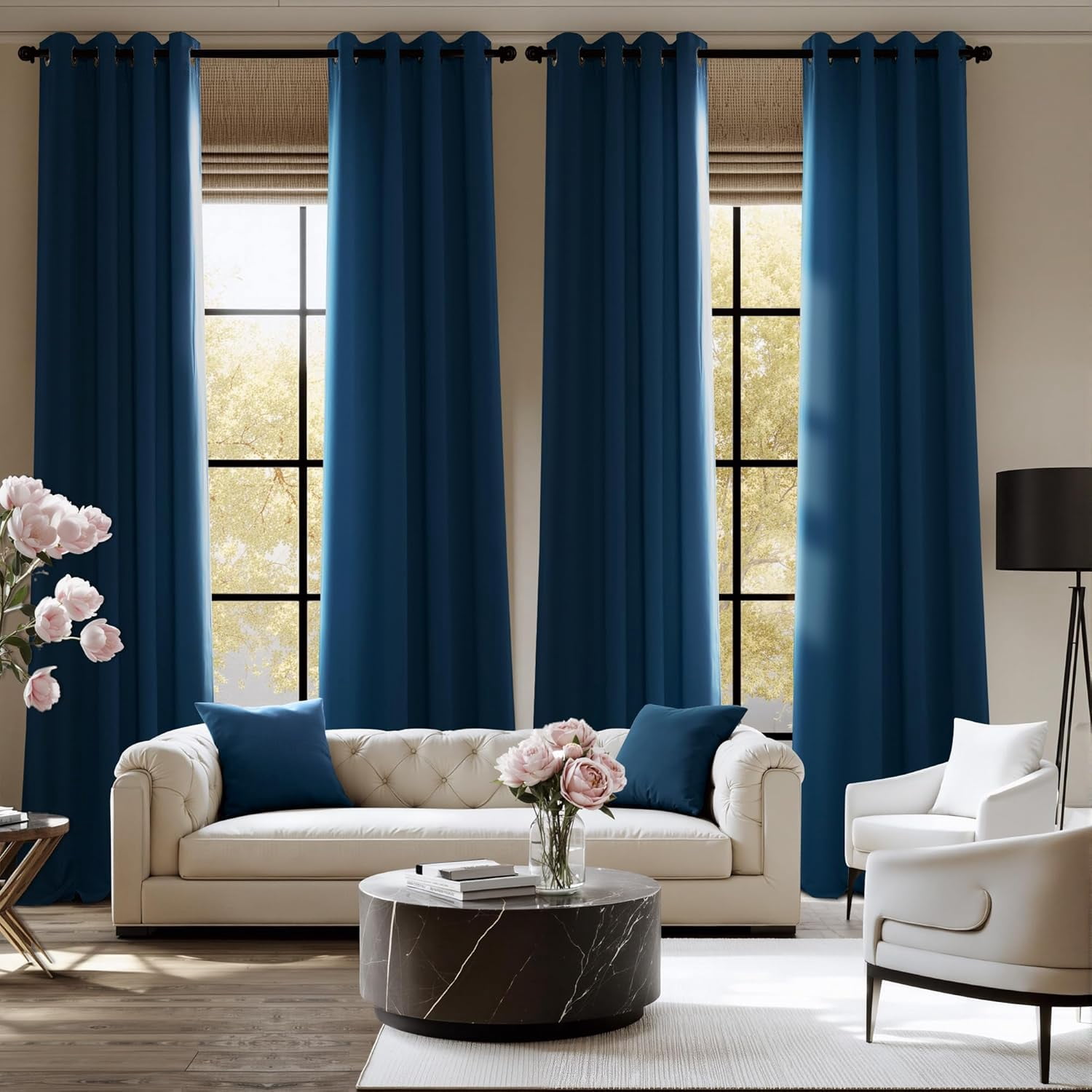 Blue Room Darkening Curtains