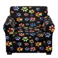 thumbnail image 1 of FUIALDOLG 2 Piece Stretch Stylish Furniture Chair Covers for Living Room Armchair Slipcovers with Elastic Bottom for Pet and Kid, Tie Dye Paw Print Spandex Sofa Cover, 1 of 8