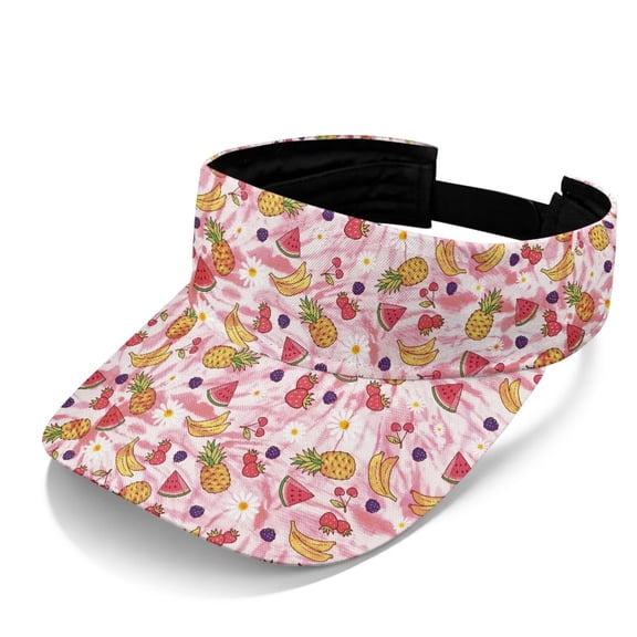 FUIALDOLG Adjustable Sun Caps for Men Women Banana Pineapple Print Sport Sun Visor Hats for Golf Baseball Stylish Hat Outdoor Activities