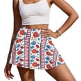 thumbnail image 1 of FUIALDOLG American Flag Stars Red Blue Stripes Athletic Skirts for Women High Waisted Golf Skort with Pocket Stretchy Mini Tennis Skirts America's 250th Anniversary Apparel for Lady，2XL, 1 of 7