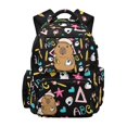 thumbnail image 1 of FUIALDOLG Art Capybara Print Backpack for Boys Teens with Multi-Pocket, traspirante Waterproof 17 Inch School Backpack for Travel Daily Use, 1 of 9