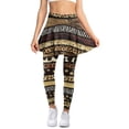 thumbnail image 1 of FUIALDOLG Athletic Skit with Leggings for Women Southwestern Tribal Leopard Golf Skirt High Waist Yoga Pants for Women Lady Comfort Stretchy Gym Workout Trousers,Size M, 1 of 7