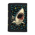 thumbnail image 1 of FUIALDOLG Big Shark Ocean Pattern Children's Wallet for Sports, Polyester Trifold Card Wallet with Thin Slim Kids Trifold Wallet, 1 of 6