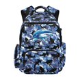 thumbnail image 1 of FUIALDOLG Blue Shark Camo 17 Inch Kids Backpack, Lightweight Multi Pocket Book Bag for Elementary School and Travel, 1 of 10