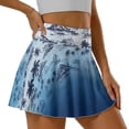 thumbnail image 1 of FUIALDOLG Blue Tropical Style Golf Skorts for Women Lady High Waisted Tennis Skorts with Pocket Soft Breathable Mini Athletic Skirt with Short Casual Skirts for Travel,Beach Vacation,S, 1 of 8