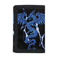 thumbnail image 1 of FUIALDOLG Blue Winged Dragon Youth Wallet for Sports, Polyester Trifold Money Organizer with Magic Stiker, Wear-Resistant Toddler Boys Wallet for Travel and Outdoor, 1 of 7