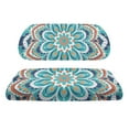 thumbnail image 1 of FUIALDOLG Boho Front and Back Seat Cover Universal Fit for Club Car Precedent Golf Cart Blue Watercolor Mandala Print Breathable Golf Cart Bench Seat Covers for Women Men Washable, 1 of 8