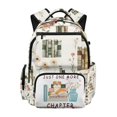 thumbnail image 1 of FUIALDOLG Bookish Bulldog Bag School Bag with Adjustable Shoulder Strap Adjustable Padded Straps Book Bag, Multi-Pocket 17 Inch Multi-pocket Bookbag for Casual Middle Back to School, 1 of 9