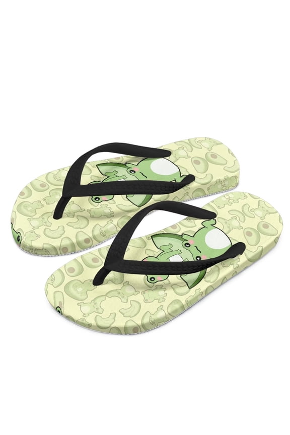 Boy Flips Flops for Kids Cute Frog Print Child Slip-on Thong Sandals Kid Boys Slides Water Shoes for Beach Swim Pool Size 12