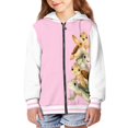 thumbnail image 1 of FUIALDOLG Boys Girls Fleece Hoodies Sea Turtle Pink Print Zipper Hoodie Casual Hooded Sweatshirts with Pocket Winter Coat Jacket for Age 11-13 Kids, 1 of 7