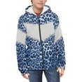 thumbnail image 1 of FUIALDOLG Boys Girls Hoodies Blue Leopard Printed Cute Hooded Jacket Lightweight 11-13 Years Long Sleeve Zip Up Sweatshirt for Kids, 1 of 7
