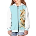 thumbnail image 1 of FUIALDOLG Boys Sea Turtle Blue Hoodie Boy Girls Zip Up Hoodies with Pocket Toddler Boy Kids Cute Sweatshirt Winter Outerwear Jackets 6-7 Years, 1 of 7