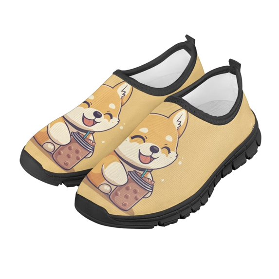 FUIALDOLG Boys and Girls Slip on Sneakers Casual Dress Shoes Kids Lightweight Breathable Athletic Running Shoes