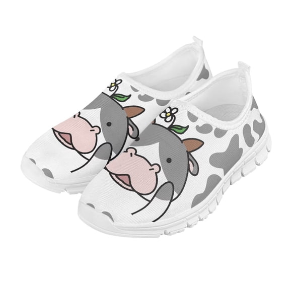 FUIALDOLG Boys and Girls Slip on Sneakers Casual Dress Shoes Kids Lightweight Breathable Athletic Running Shoes