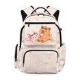 thumbnail image 1 of FUIALDOLG Breathable 17 Inch School Bag with Heart Print, 600D Polyester Large Capacity Multi Pocket Bookbag for Back to School Daily Use, 1 of 10