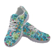 FUIALDOLG Butterfly Print Casual Running Shoes for Women, Mesh Women Running Walking Shoes for Work