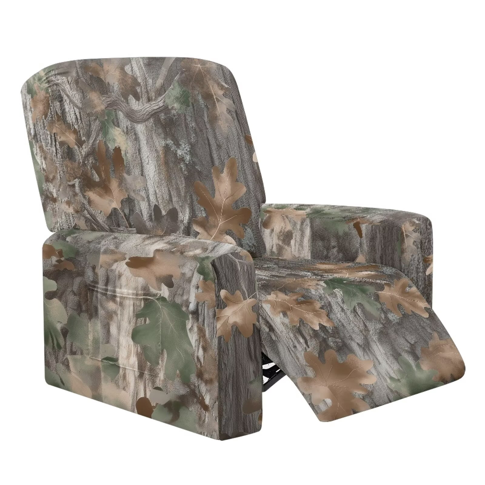 FUIALDOLG Camo Hunting Tree Pattern Recliner Sofa Covers 4 Pieces ...