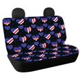 thumbnail image 1 of FUIALDOLG Car Back Seat Covers for Auto Interior Automotive, American Flag Hearts 2 Pack Car Rear Seat Protectors Protects Against Dog Hair Easy to Install, 1 of 4