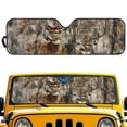 thumbnail image 1 of FUIALDOLG Car Front Window Sun Shield Forest Buck Deer Foldable Front Window Sun Shade Windshield Rays Sunshade Visor Protector for Off-road Vehicle SUV Accessories 52.95" L x 16.14" W, 1 of 7