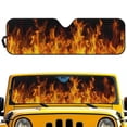 thumbnail image 1 of FUIALDOLG Car Windshield Sun Shade, Flame Car Window Shades Heat Reflective Interior Cool, Universal Fit for Most Cars Off-road Vehicle SUV, Foldable & Portable Design, 1 of 7