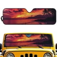 thumbnail image 1 of FUIALDOLG Car Windshield Sun Shade Tropical Sunset Windshield Cover Automotive Interior Protection Front Window Sun Visor Protector Blocks UV Rays Keep Your Vehicle Cool, 1 of 7