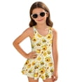 thumbnail image 1 of FUIALDOLG Cartoon Bee Swimwear for Girl Age 3-13 Kids One Piece Swimsuit with Skirt for Toddler Girl,Soft Quick Drying Athletic Bathing Suit Sleeveless Swimsuits,10-11Y, 1 of 7