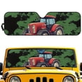 thumbnail image 1 of FUIALDOLG Cartoon Tractor Print Car Windshield Sun Shade Block UV Rays Universal Sun Visor Protector for Car,ORV Accordion Folding Sunshade Keep Vehicle Cool, 1 of 7