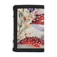 thumbnail image 1 of FUIALDOLG Children's Wallet Mushroom Dragonfly Floral Theme Wear-Resistant Trifold Card Wallet for Outdoor, Polyester Foldable Toddler Wallet, 1 of 6