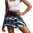 thumbnail image 1 of FUIALDOLG Chinese Style Koi Fish Athletic Skort for Women Plus Size,Blue Tennis Skirts High Waisted Golf Workout Skirt with Shorts Summer Activewear,XL, 1 of 7
