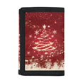 thumbnail image 1 of FUIALDOLG Christmas Tree Music Print Children's Wallet, Stretch Polyester Toddler Wallet for Travel, Wear-Resistant Large Capacity Trifold Card Wallet, 1 of 6