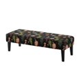 thumbnail image 1 of FUIALDOLG Christmas Tree Print Dining Bench Cover Xmas Decorations Stretch Bench Seat Slipcover with Elastic Band Rectangle Chair Cover for Home Living Room, 1 of 7