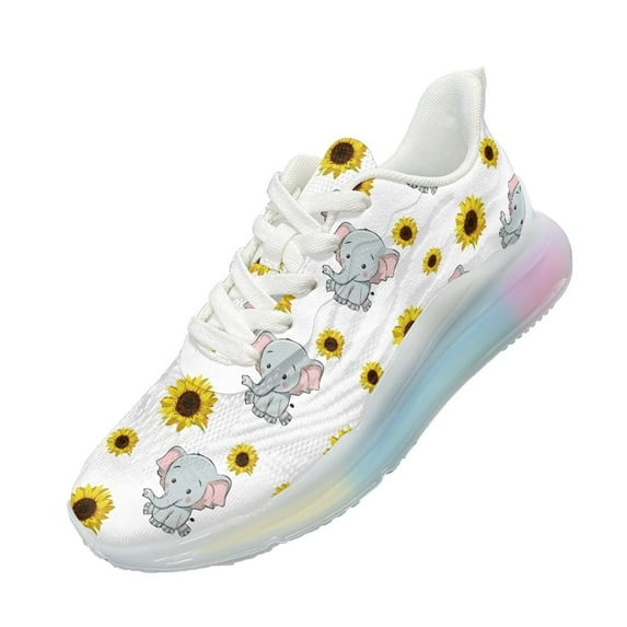 FUIALDOLG Chunky Sneakers for Women Fashion Platform Rainbow Atmospheric Cushion Casual Dad Shoes Comfortable Wedge Walking Sport Sneakers