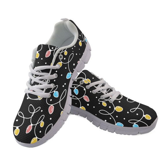 FUIALDOLG Colourful Lights Comfortable Walking Sneakers for Women, Mesh Women Tennis Shoes for Travel