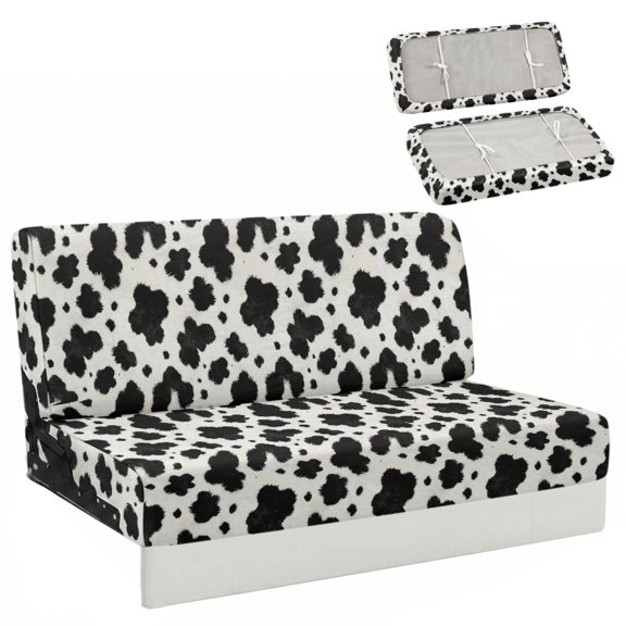 FUIALDOLG Cow Print Pattern RV Dinette Cushion Covers Stretch Suitable for Camper Motorhome, RV Couch Covers Suitable for RV Jackknife Sofa