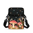 thumbnail image 1 of FUIALDOLG Crossbody Bag Mushroom Floral Theme with Zipper Crossbody Messenger Wallet for Shop, Polyester Lightweight Crossbody Purse, 1 of 8