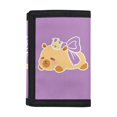 thumbnail image 1 of FUIALDOLG Cute Crown Bear Trifold Card Wallet, Stretch Polyester Lightweight Kids Wallet for Daily Use Outdoor Sports, 1 of 7