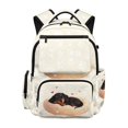 thumbnail image 1 of FUIALDOLG Cute Dachshund Paw Print Backpack with Lightweight, Large Capacity Water Resistant 17 Inch Schoolbag for Travel Casual, 1 of 9