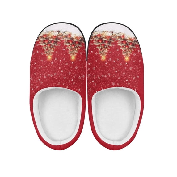 FUIALDOLG Cute Kids Christmas Tree Slippers for Girls Soft Non Slip Warm House Slippers for Little kids Indoor Outdoor