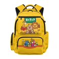 thumbnail image 1 of FUIALDOLG Cute School Animals Pattern Kids Backpack with Multi-Pockets Large Capacity Book Bag, Waterproof 17 Inch Backpack for School for Back to School Daily Use Travel, 1 of 9