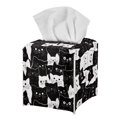 thumbnail image 1 of FUIALDOLG Cute Tissue Box Cover Square, Black White Kitty PU Leather Tissue Box Holder Waterproof, Decorative Facial Organizer for Bathroom, Vanity Countertop, Car, 1 of 7
