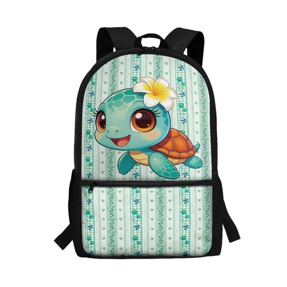 FUIALDOLG Cute Turtles Backpack for Kids Teenager Large Capacity Shoulder Ruckpack Boys Girl Travel Shoulder Ruckpack Cartoon Toddler Backpack Kids Secondary School Bookbag