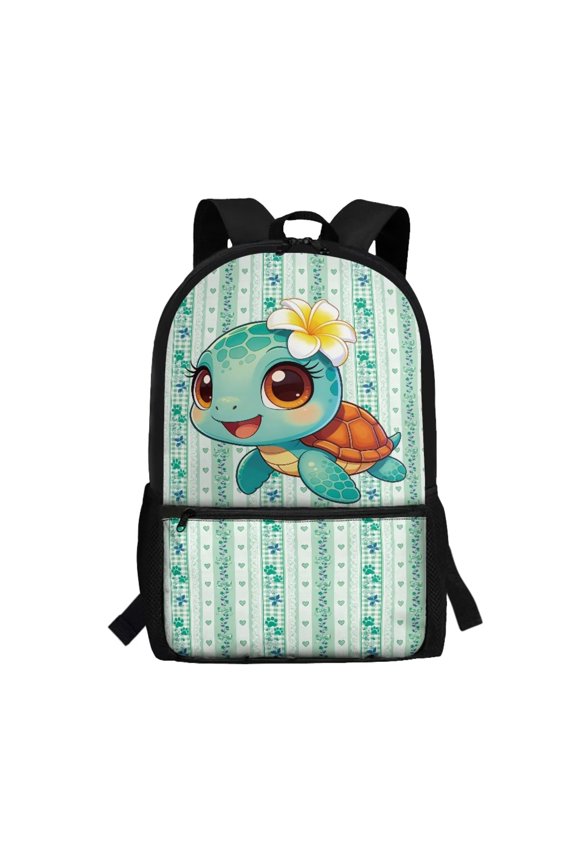 Cute Turtles Backpack for Kids Teenager Large Capacity Shoulder Ruckpack Boys Girl Travel Shoulder Ruckpack Cartoon Toddler Backpack Kids Secondary School Bookbag