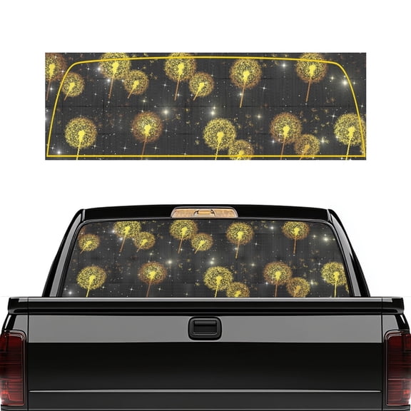 FUIALDOLG Dandelion Lights Rear Window Decals for Trucks - Back Window Decals Fit Most Pickup Trucks SUV, Back Window Decal for Car Personalized Decoration Easy Install