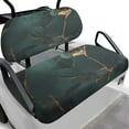 thumbnail image 1 of FUIALDOLG Dark Green Marble Print Univesal Seat Covers for Golf Cart Ezgo Ordinary Seats, Breathable Cloth Fashion Appearance Golf Cart Accessories, No Need Detaching Armrests, 1 of 8