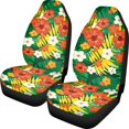 thumbnail image 1 of FUIALDOLG Decorative Vehicle Seat Covers for SUV, Comfy Washable Car Seat Covers Polyester Set of 2, Tropical Floral, 1 of 9