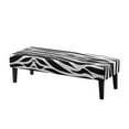 thumbnail image 1 of FUIALDOLG Dining Bench Cover Washable Fabric Piano Bench Seat Cover Removable Rectangle Seat Cushion Protector for Home, Bedroom, Hotel (Zebra Stripe), 1 of 7